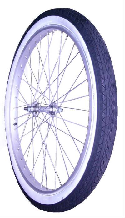 BICYCLE WHEEL 24 x 1.75 FRONT ALLOY SILVER